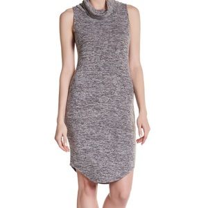 Tan Sleeveless Cowl Neck Dress